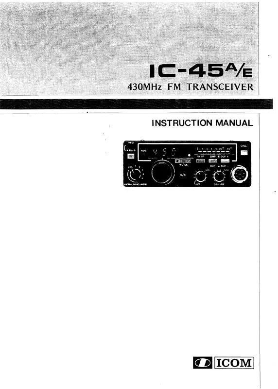 Mode d'emploi ICOM IC-45A-E