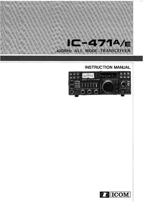 Mode d'emploi ICOM IC-471A-E