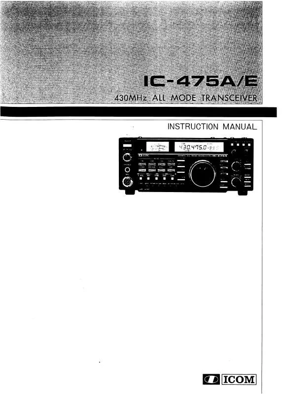 Mode d'emploi ICOM IC-475A-E