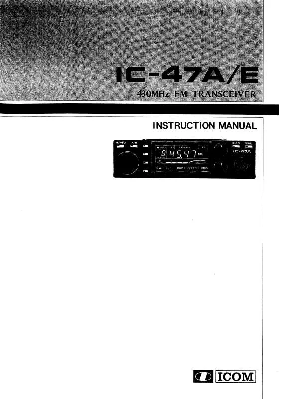 Mode d'emploi ICOM IC-47A-E