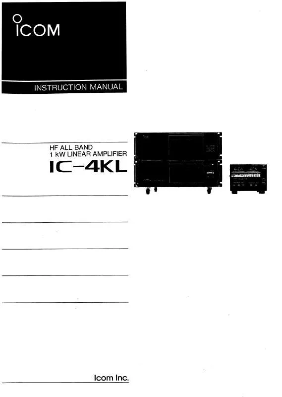 Mode d'emploi ICOM IC-4KL