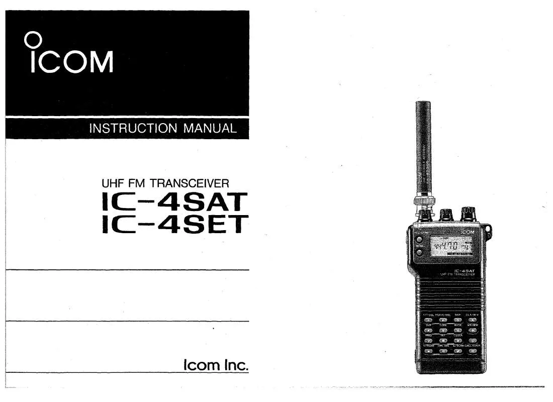 Mode d'emploi ICOM IC-4SET