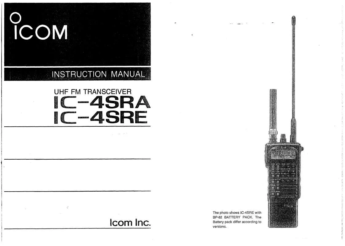 Mode d'emploi ICOM IC-4SRE