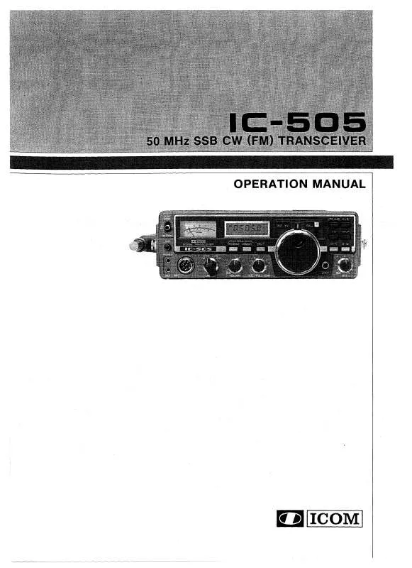 Mode d'emploi ICOM IC-505