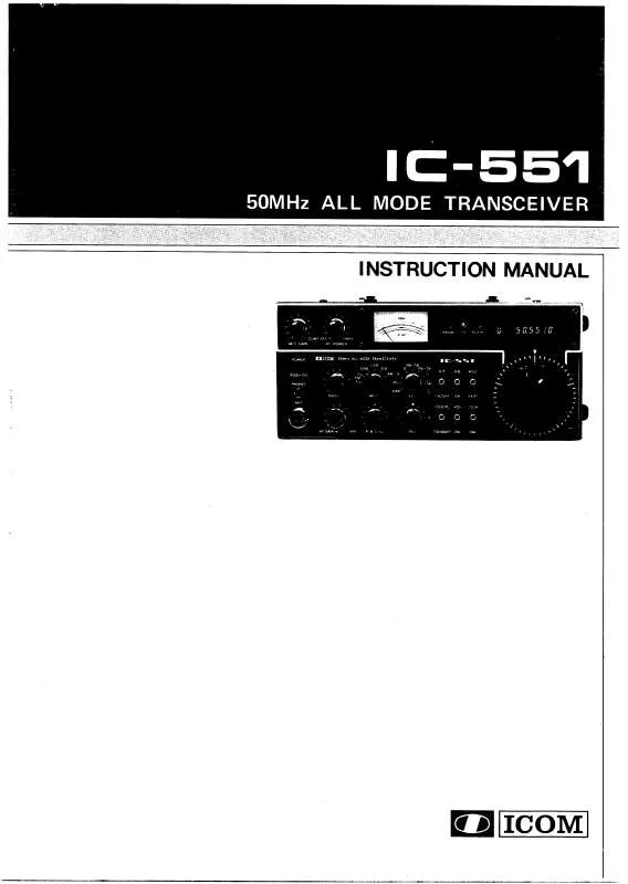Mode d'emploi ICOM IC-551