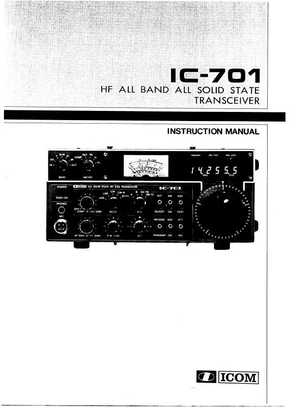 Mode d'emploi ICOM IC-701