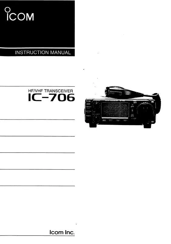 Mode d'emploi ICOM IC-706