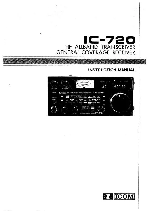 Mode d'emploi ICOM IC-720