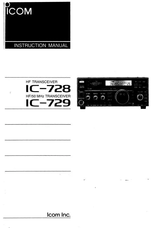 Mode d'emploi ICOM IC-728-729