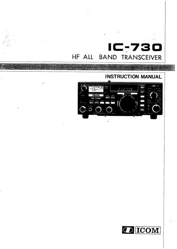 Mode d'emploi ICOM IC-730