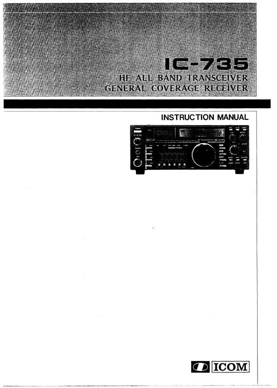 Mode d'emploi ICOM IC-735