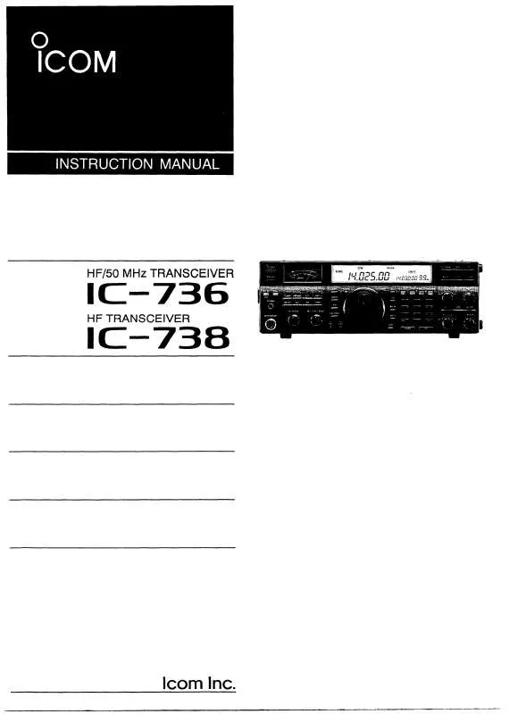 Mode d'emploi ICOM IC-736-738