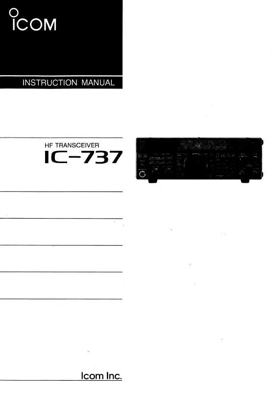 Mode d'emploi ICOM IC-737