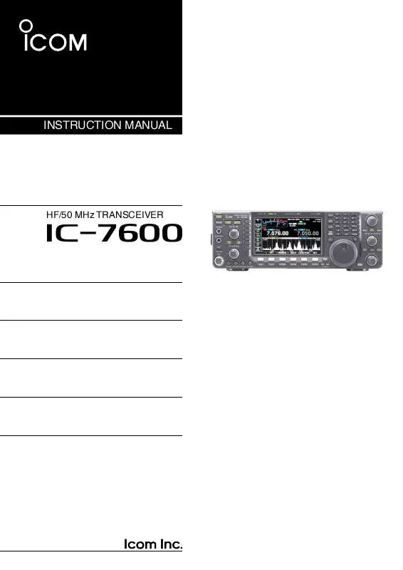Mode d'emploi ICOM IC-7600