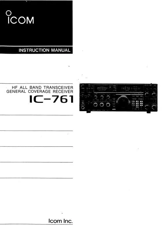 Mode d'emploi ICOM IC-761