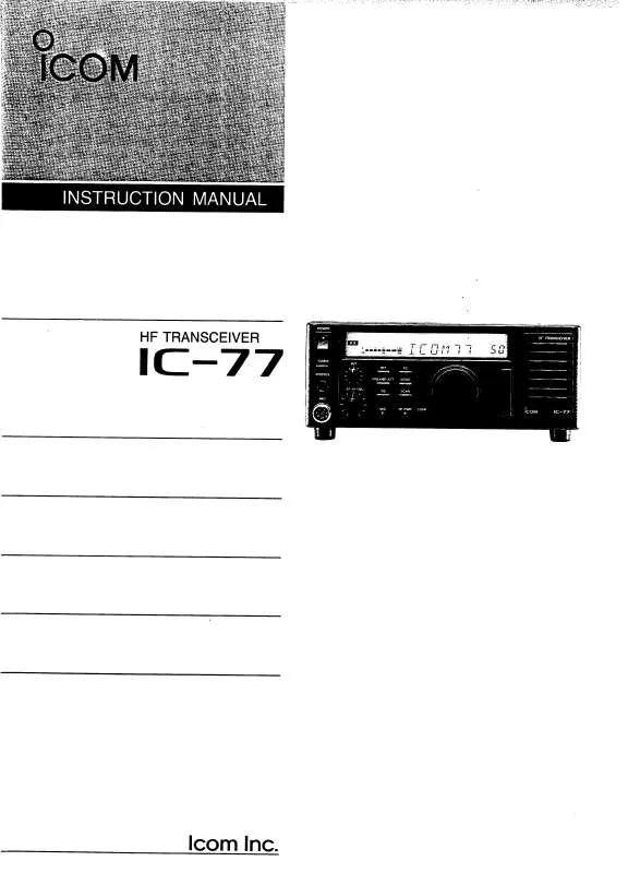 Mode d'emploi ICOM IC-77