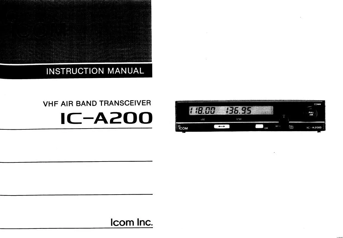 Mode d'emploi ICOM IC-A200