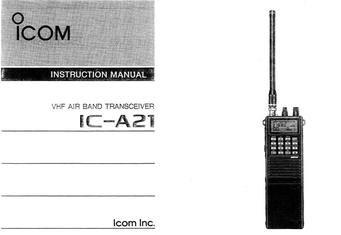 Mode d'emploi ICOM IC-A21