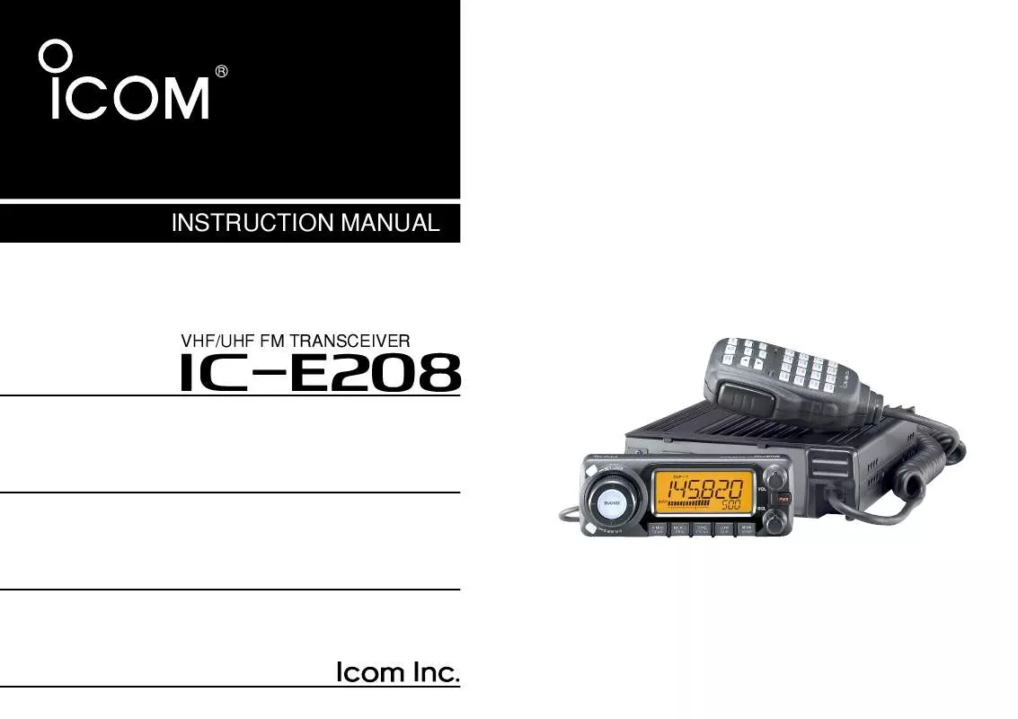 Mode d'emploi ICOM IC-E208