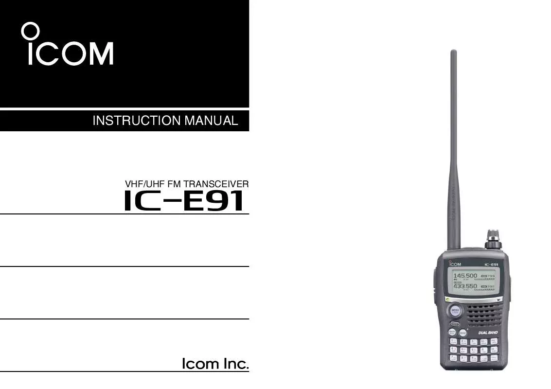 Mode d'emploi ICOM IC-E91