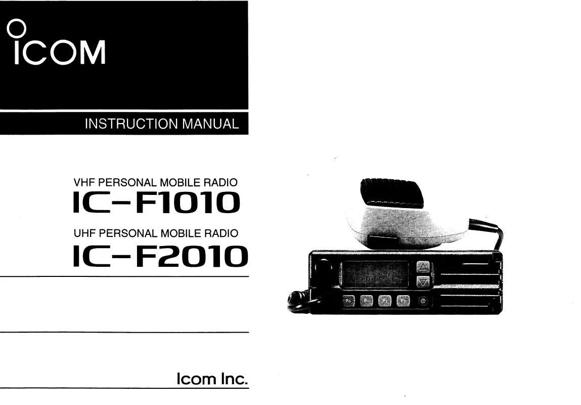 Mode d'emploi ICOM IC-F1010