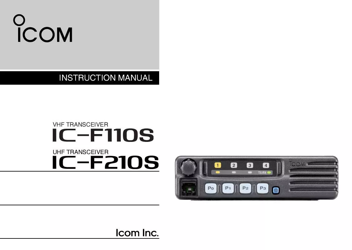 Mode d'emploi ICOM IC-F110S