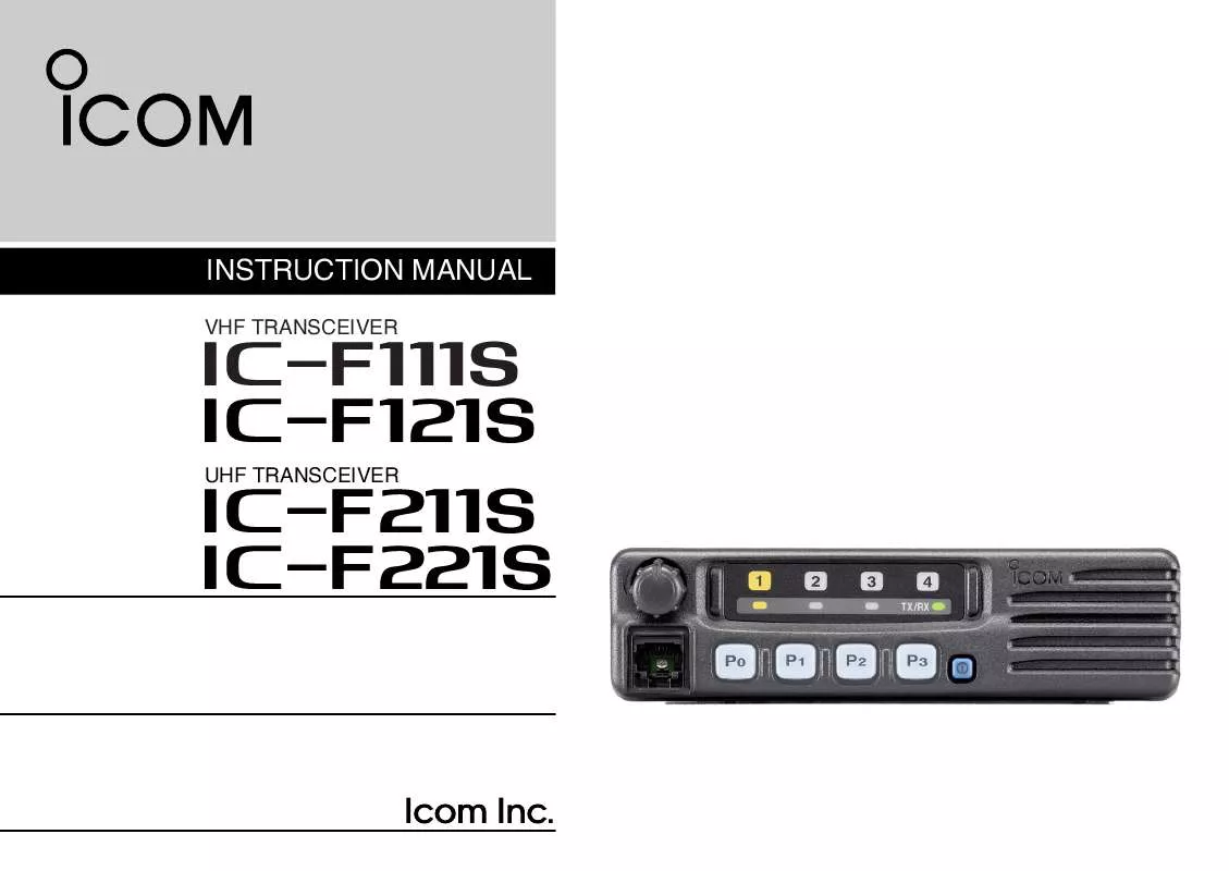 Mode d'emploi ICOM IC-F111S