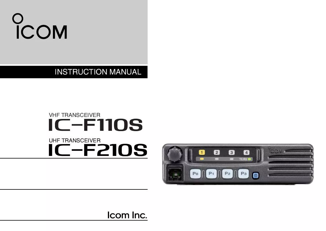 Mode d'emploi ICOM IC-F210S
