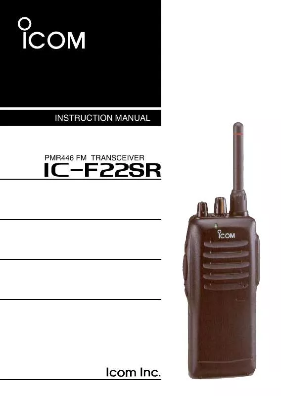 Mode d'emploi ICOM IC-F22SR