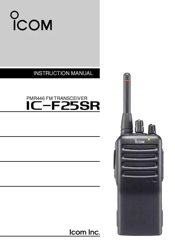 Mode d'emploi ICOM IC-F25SR