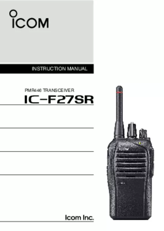 Mode d'emploi ICOM IC-F27SR