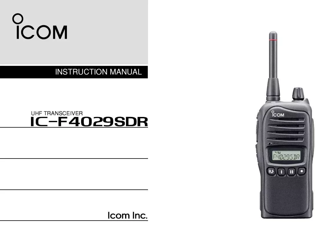 Mode d'emploi ICOM IC-F4029SDR