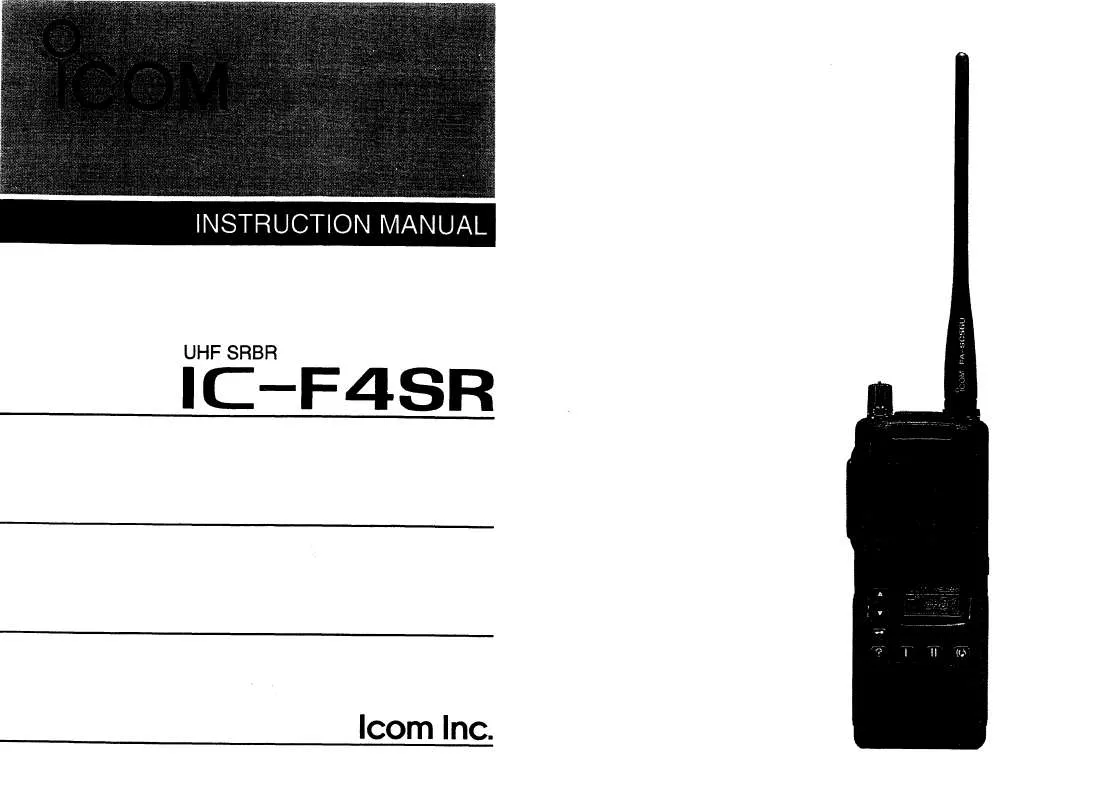 Mode d'emploi ICOM IC-F4SR