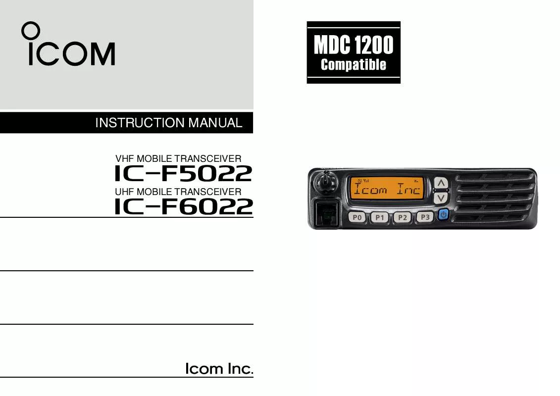 Mode d'emploi ICOM IC-F5022