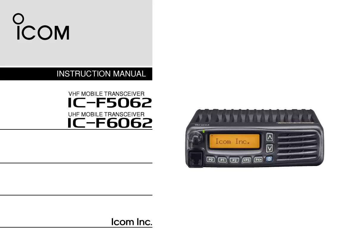 Mode d'emploi ICOM IC-F5062