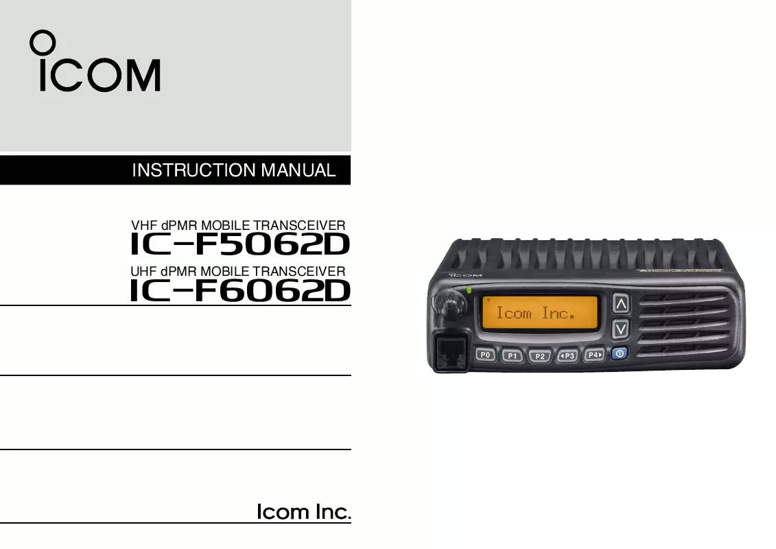 Mode d'emploi ICOM IC-F5062D