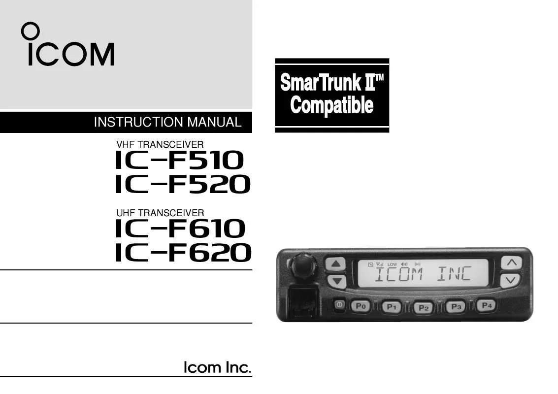 Mode d'emploi ICOM IC-F510