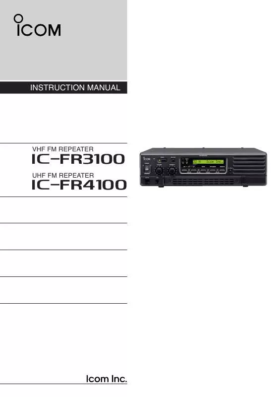 Mode d'emploi ICOM IC-FR3100