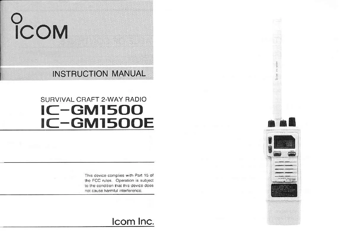 Mode d'emploi ICOM IC-GM1500