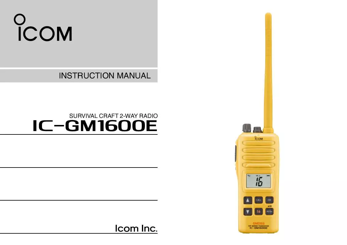Mode d'emploi ICOM IC-GM1600E