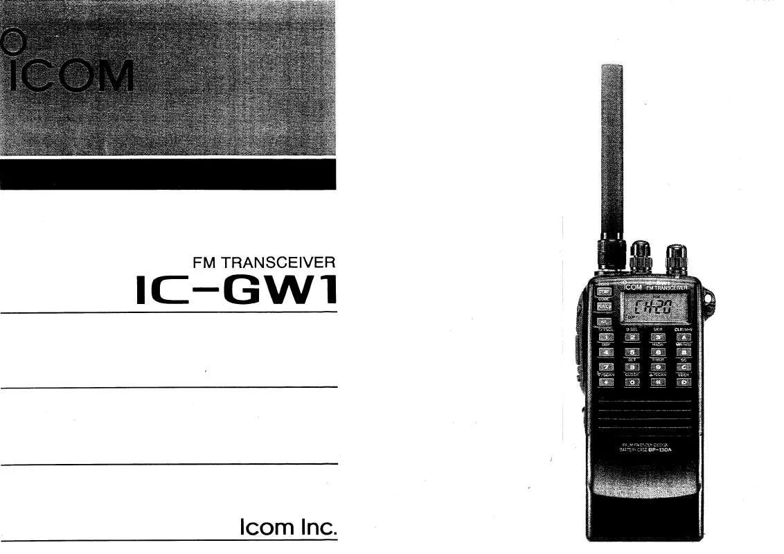 Mode d'emploi ICOM IC-GW1