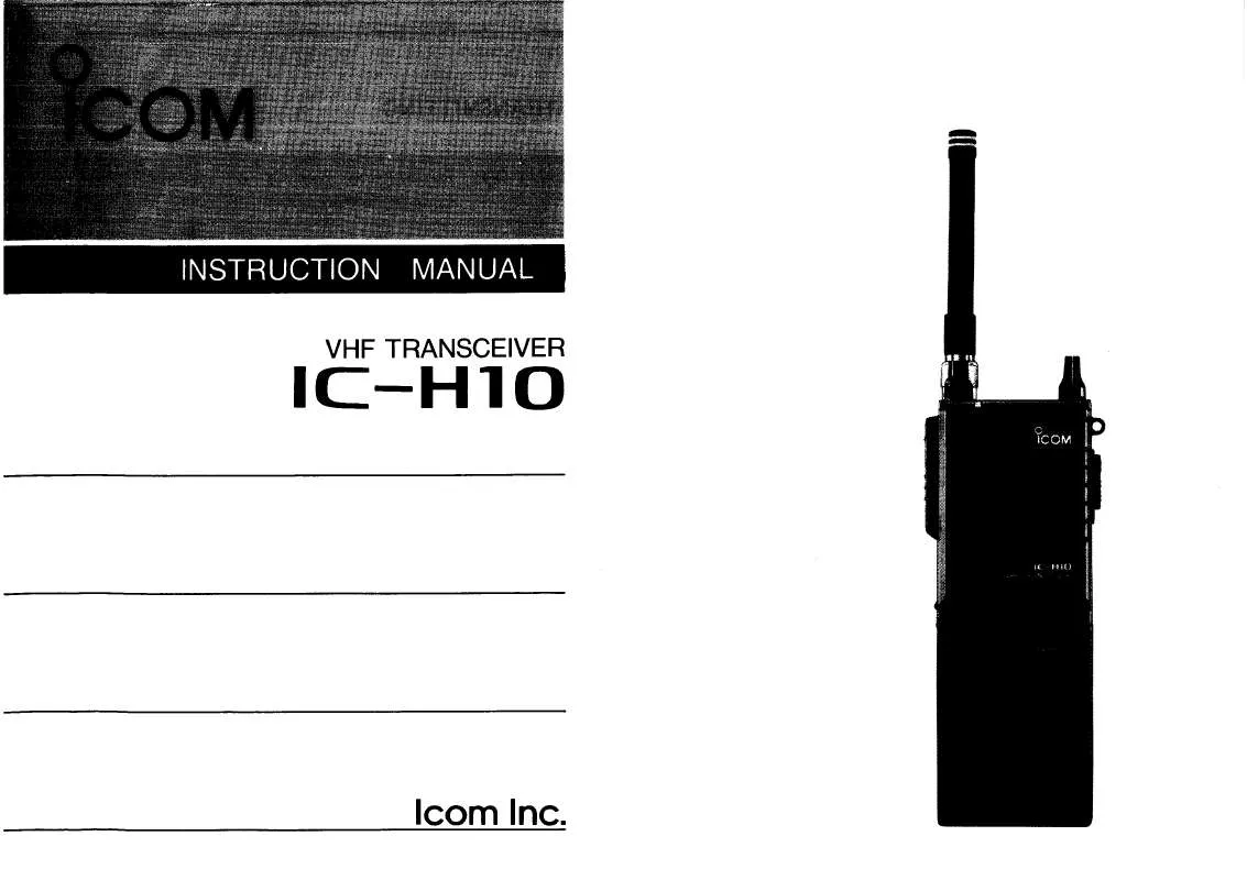 Mode d'emploi ICOM IC-H10