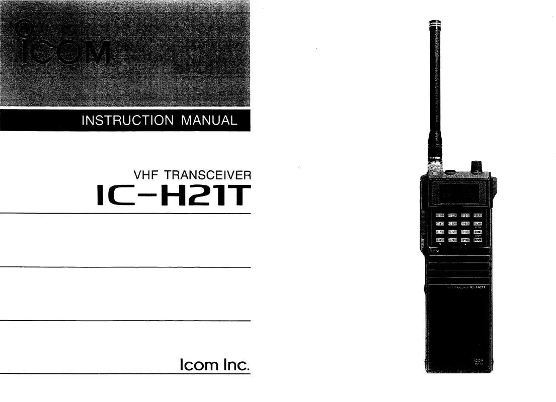 Mode d'emploi ICOM IC-H21T