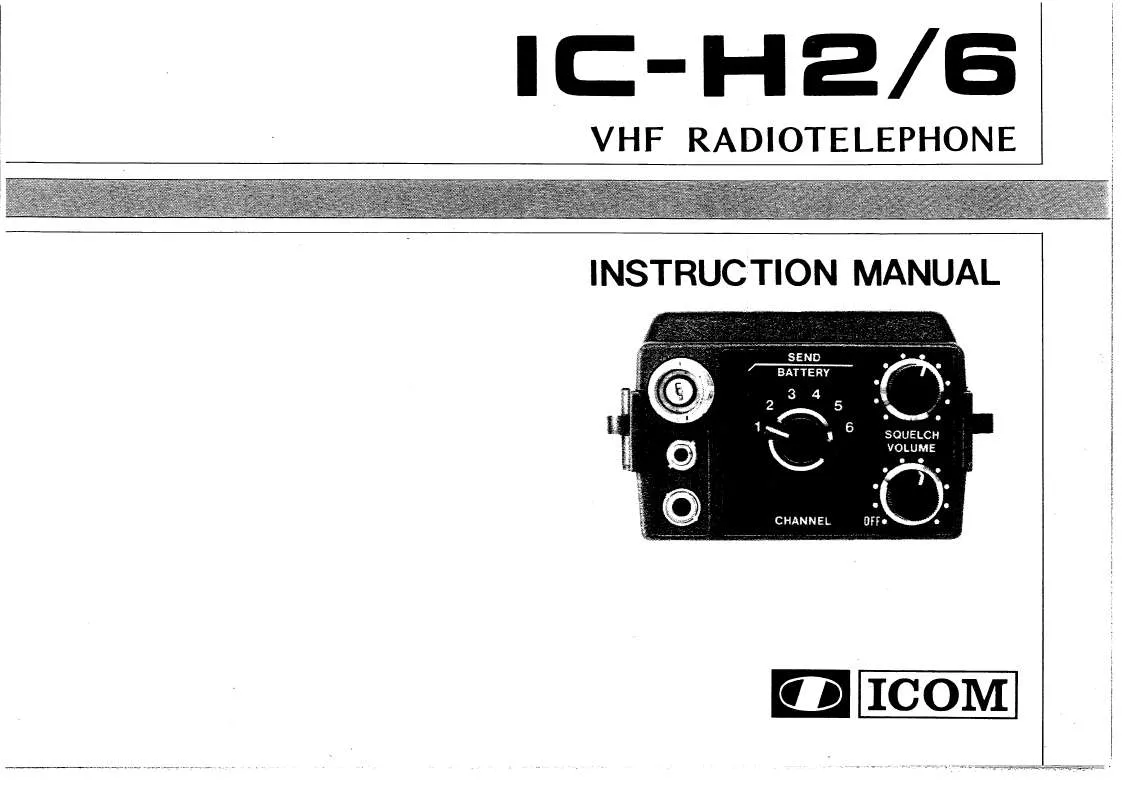 Mode d'emploi ICOM IC-H6