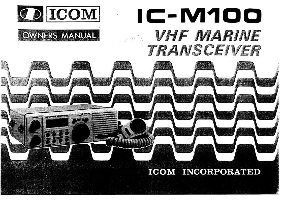 Mode d'emploi ICOM IC-M100