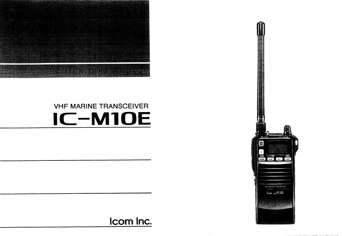 Mode d'emploi ICOM IC-M10E