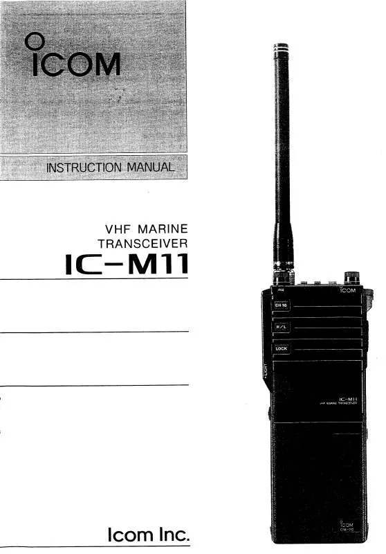 Mode d'emploi ICOM IC-M11