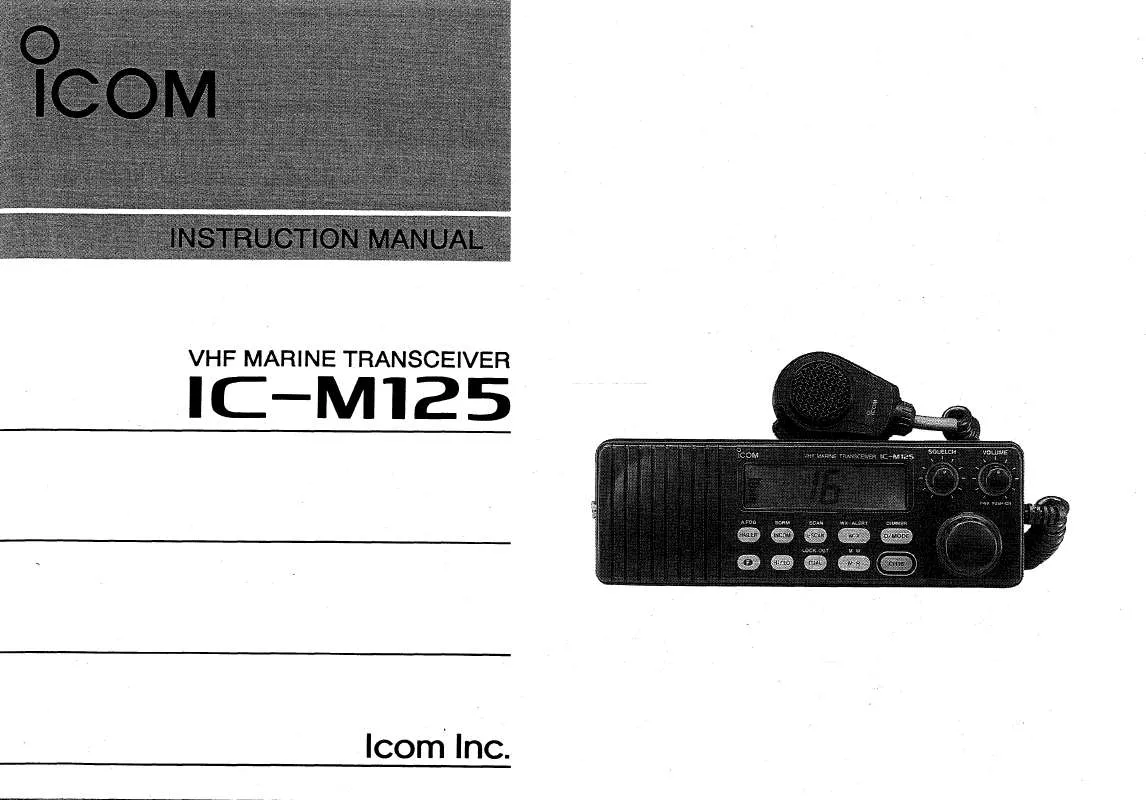 Mode d'emploi ICOM IC-M125