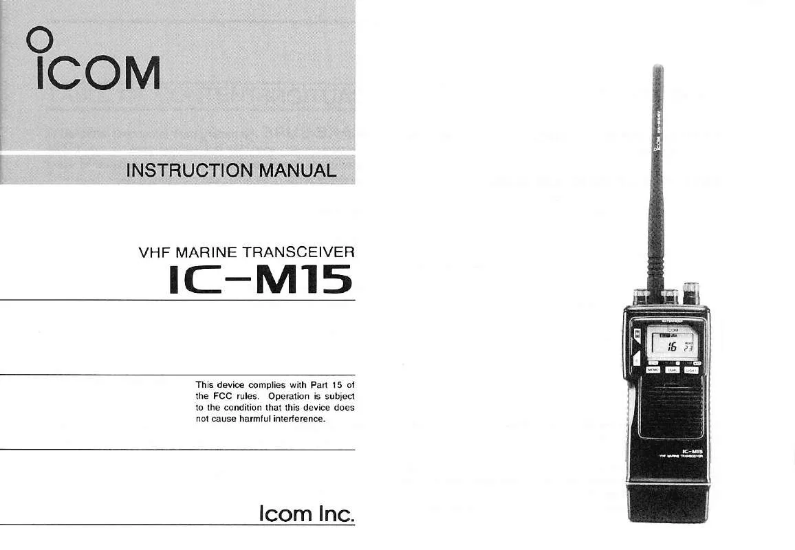 Mode d'emploi ICOM IC-M15