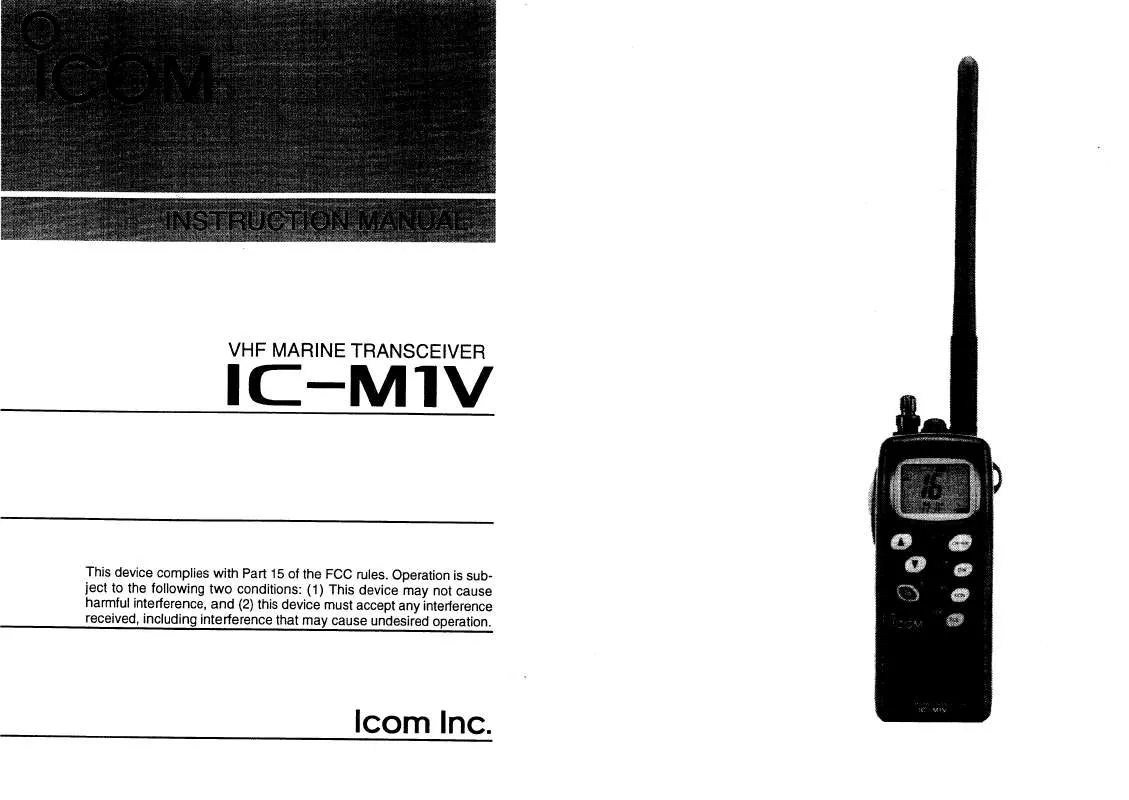 Mode d'emploi ICOM IC-M1V